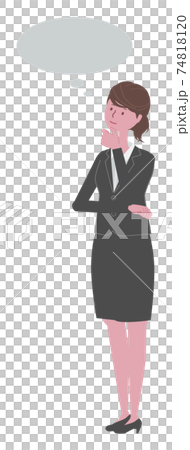 穿著黑衣服的思維女人 穿著黑衣服的思維女人 74818120