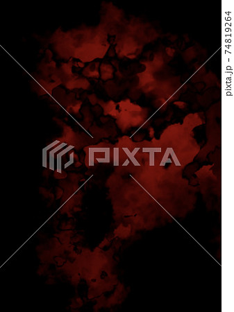 赤と黒の滲むテクスチャ背景 74819264