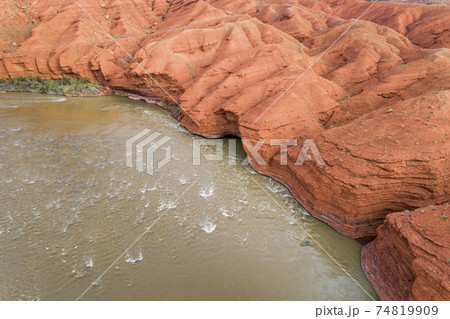 Colorado River in Utah aerial view Colorado River in Utah aerial view 74819909
