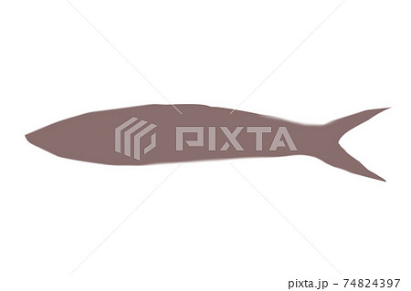 ワカサギ　シルエット 74824397