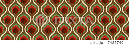 70年代 レトロモダンなシームレスパターン ベクターイラスト素材 壁紙 70年代 レトロモダンなシームレスパターン ベクターイラスト素材 壁紙 74827494