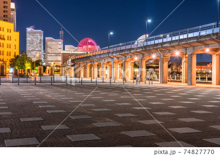 《神奈川県》横浜港町の夜景・象の鼻パーク 74827770