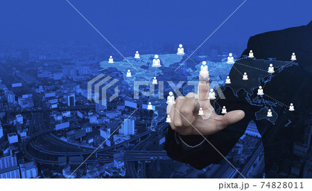Business communication concept, Elements of this image furnished by NASA 74828011