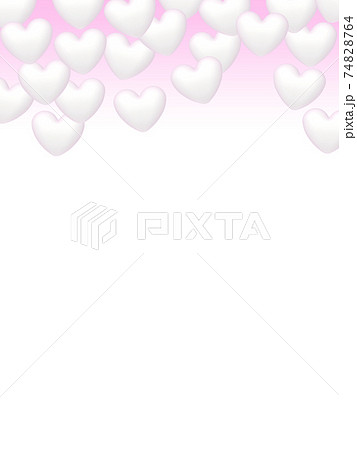 背景素材 白いハート 3 1 クールなパステルカラーのピンクのイラスト素材