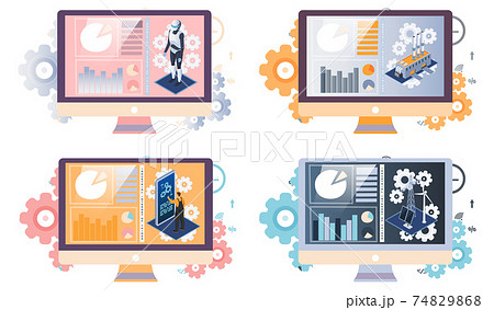 Industrial internet of things web page set. Modern technologies attributes of technological progress Industrial internet of things web page set. Modern technologies attributes of technological progress 74829868