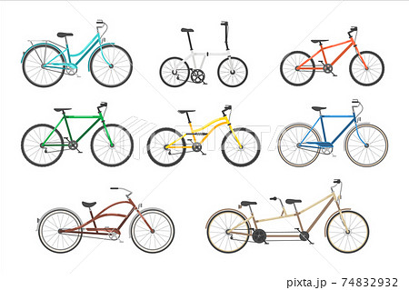 Eco friendly sport bicycle or urban roadster set 74832932
