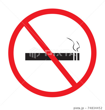No smoking sign icon on white background vector. 74834452