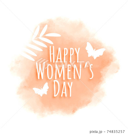 happy women's day watercolor greeting design happy women's day watercolor greeting design 74835257