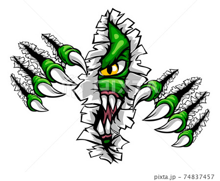 Monster With Talon Claw Tearing A Rip Through Wall 74837457