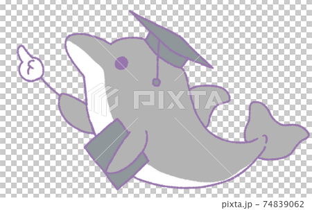 Dolphin pointing upward (gray) 74839062