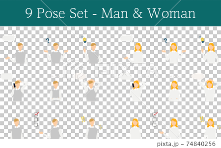 西方男人和女人構成插圖集 西方男人和女人構成插圖集 74840256
