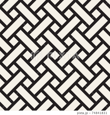 Vector seamless pattern. Repeating geometric interlocking lines. Abstract lattice background design. 74841831