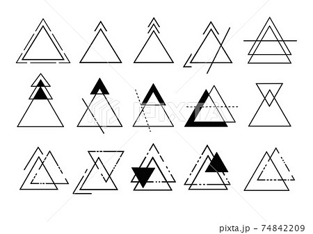 三角デザイン シンプル タトゥーデザインのイラスト素材