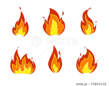 Collection of fire icons 74842216