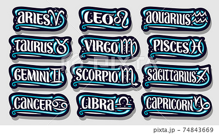 Vector set of Zodiac Signs Vector set of Zodiac Signs 74843669
