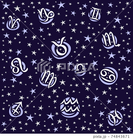 Vector Astrology Seamless Pattern Vector Astrology Seamless Pattern 74843671
