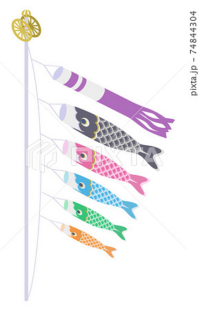 鯉のぼりのベクターイラスト(アイソメトリック、アイソメ) 鯉のぼりのベクターイラスト(アイソメトリック、アイソメ) 74844304