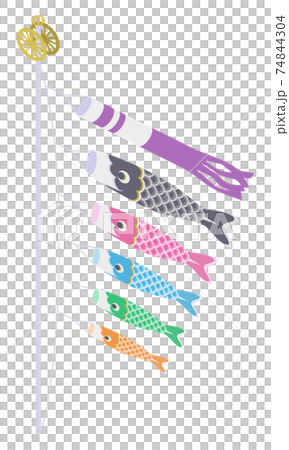 鯉のぼりのベクターイラスト(アイソメトリック、アイソメ) 鯉のぼりのベクターイラスト(アイソメトリック、アイソメ) 74844304