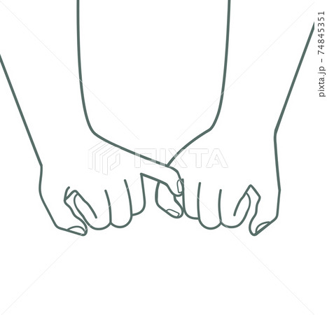 Hand Holding to Pinky promise sign  vector 74845351
