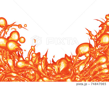 火属性のエフェクト風 炎の背景イラストのイラスト素材