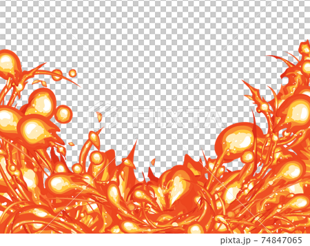 火属性のエフェクト風 炎の背景イラストのイラスト素材
