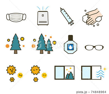 花粉症　アイコンセット 74848964