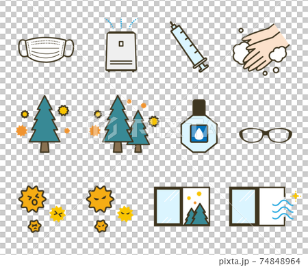 花粉症　アイコンセット 74848964