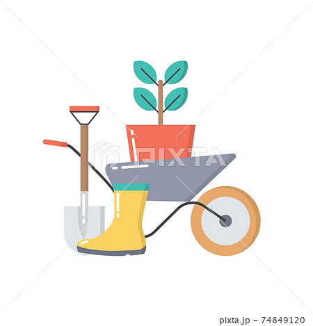Gardening Concept Icon isolated on white background. Vector Illustration 74849120