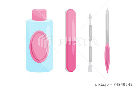 Manicure and Pedicure Tools with Nail File Vector Set Manicure and Pedicure Tools with Nail File Vector Set 74849545