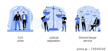 Family law abstract concept vector illustrations. Family law abstract concept vector illustrations. 74849588