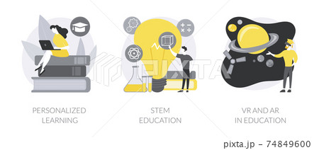 Modern learning abstract concept vector illustrations. 74849600