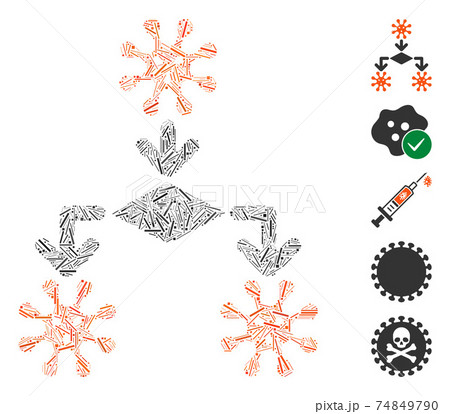 Dash Collage Virus Reproduction Icon 74849790