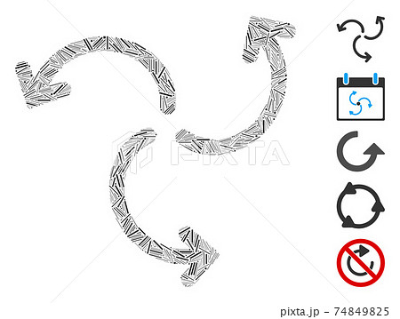 Line Mosaic Turbine Rotation Icon Line Mosaic Turbine Rotation Icon 74849825