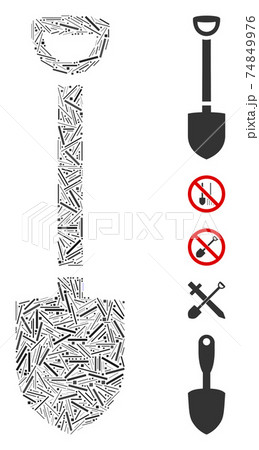 Dash Collage Shovel Icon Dash Collage Shovel Icon 74849976