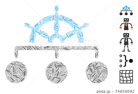 Line Collage Rule Structure Icon Line Collage Rule Structure Icon 74850092