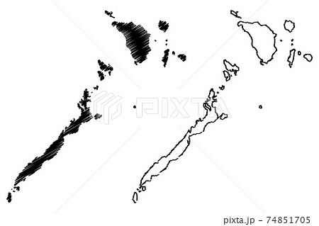Mimaropa Region (Regions and provinces of the Philippines, Republic of the Philippines) map vector illustration, scribble sketch Southern Tagalog Mainland map 74851705