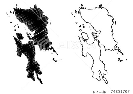 Eastern Visayas Region (Regions and provinces of the Philippines, Republic of the Philippines) map vector illustration, scribble sketch Region VIII map 74851707