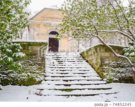 Snowy Calvary and Station Cross Chapel near Cvikov Snowy Calvary and Station Cross Chapel near Cvikov 74852245