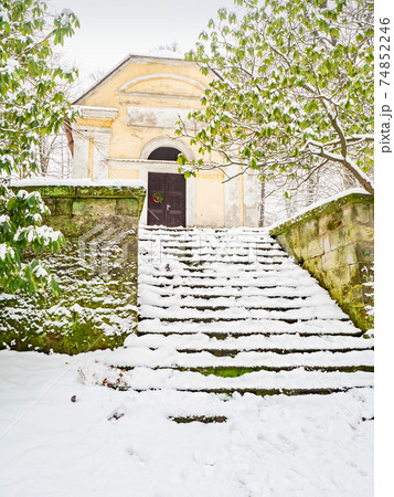 Snowy Calvary and Station Cross Chapel near Cvikov Snowy Calvary and Station Cross Chapel near Cvikov 74852246