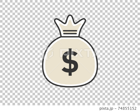 ドル袋のアイコンイラストのイラスト素材