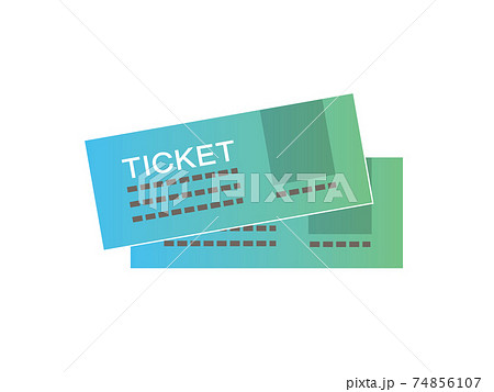 チケット2枚のイラスト素材 [74856107] - PIXTA