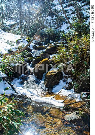 御在所岳登山 裏登山道の雪景色 74856699