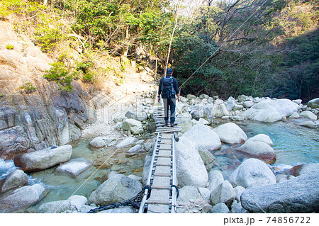 御在所岳登山 裏登山道の橋 74856722