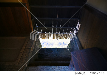 萩　旧湯川家屋敷　風呂場のハトバ　萩市 74857433