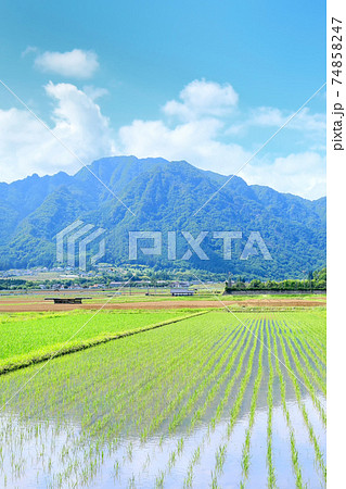 塩田平の田園と独鈷山 74858247