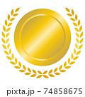 月桂冠と金色のメダル 74858675