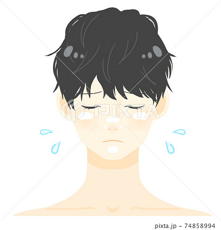 黒髪男性の肌タイプ別　オイリー肌 74858994