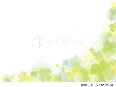 クローバーのフレーム 横 右下 クローバーのフレーム 横 右下 74859578