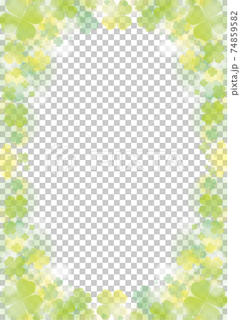 クローバーのフレーム 囲い 縦 74859582