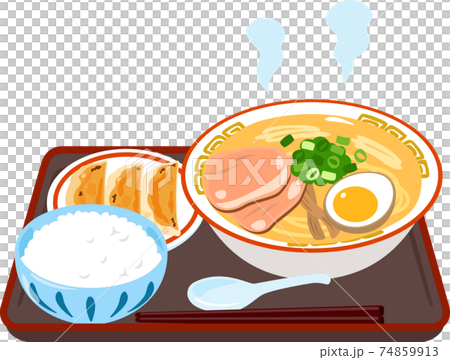 Ramen, dumplings, rice set Ramen, dumplings, rice set 74859913